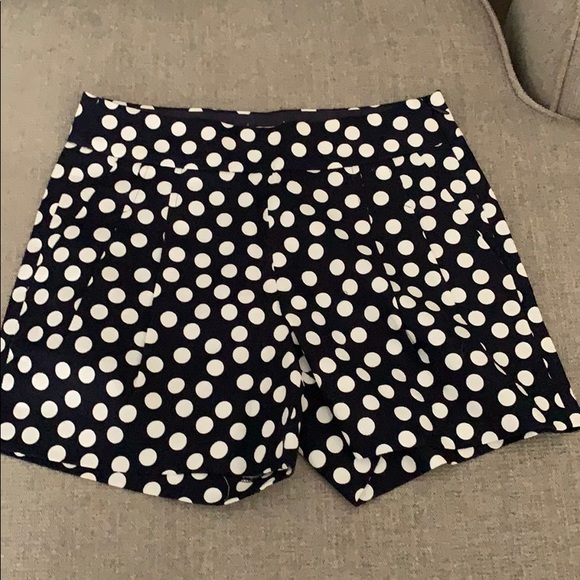 J. Crew Factory Pleated Polka Dot Shorts - Picture 1 of 2